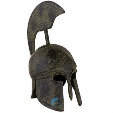 Greek Ancient Helmet of a hoplite with crest 25cm