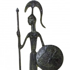 Athena, Greek Goddess of Wisdom, Holding her Shield and Spear